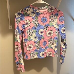 GAP Kids Floral Rashguard - Pink, Blue, White
